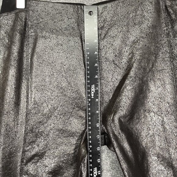 Soft Surroundings Pants Womens‎ Medium Skylar Legging Ankle Black Metallic - Picture 7 of 14